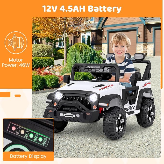 Costzon Kids Ride on Truck, 12V Electric Ride on Car - Image 3