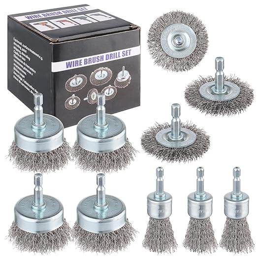Rocaris 10-Pack Carbon Steel Wire Wheel, Pen Brush Set by Rocaris