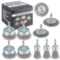 Rocaris 10-Pack Carbon Steel Wire Wheel, Pen Brush Set by Rocaris