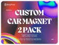Custom Car Magnet for Business 2 Pack | Personalized Logo, and Image Reflective by BillyPrint