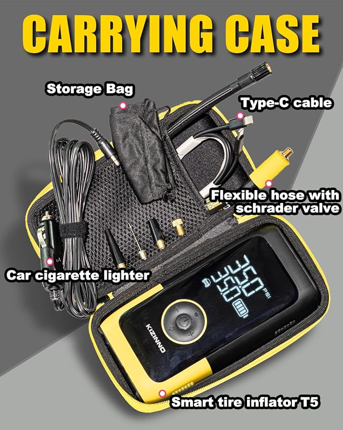 Tire Inflator Portable Air Compressor, Ultra Fast Dual-Cylinder Air Pump for - Image 7