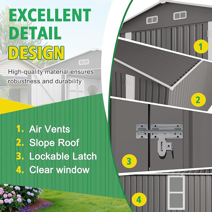 10x12 FT Outdoor Storage Shed - Image 6