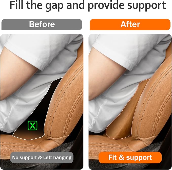 1P Lumbar Support Pillow, 15.5x8.7 Memory Foam, Superfiber Suede, Drive car - Image 3