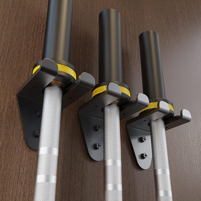 VAIIO Single Olympic Barbell Hanger, Garage Gym Bar Wall Rack, Vertical Barbell - Image 6