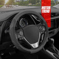 Motor Trend GripDrive Carbon Fiber Steering Wheel Cover, Non-Slip Sporty Racing by MotorTrend