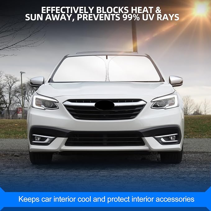 Windshield Sun Shade for S-ubaru Legacy 2020-2025 Foldable Sunshade Custom Fit - Image 7