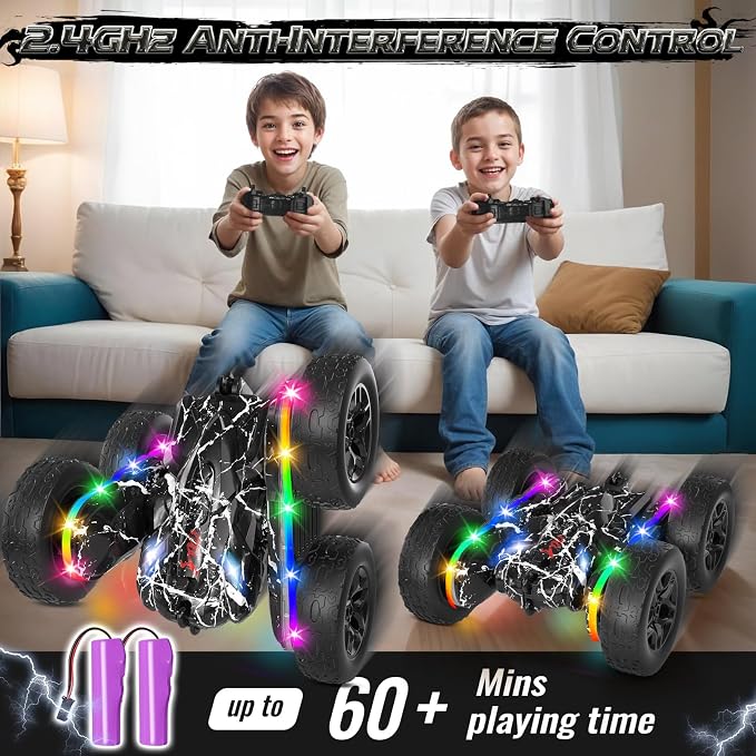 Rc Cars Toys for Boys Remote Control Car 2.4 GHz Black Toys for Ages 5-7 Kids - Image 3