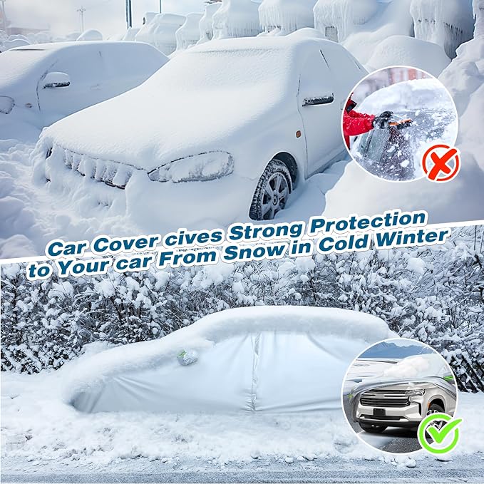 TUCAREST 6-Layers Premium Heavy Outdoor Pickup Full Car Cover Hard Shell Zipper - Image 3