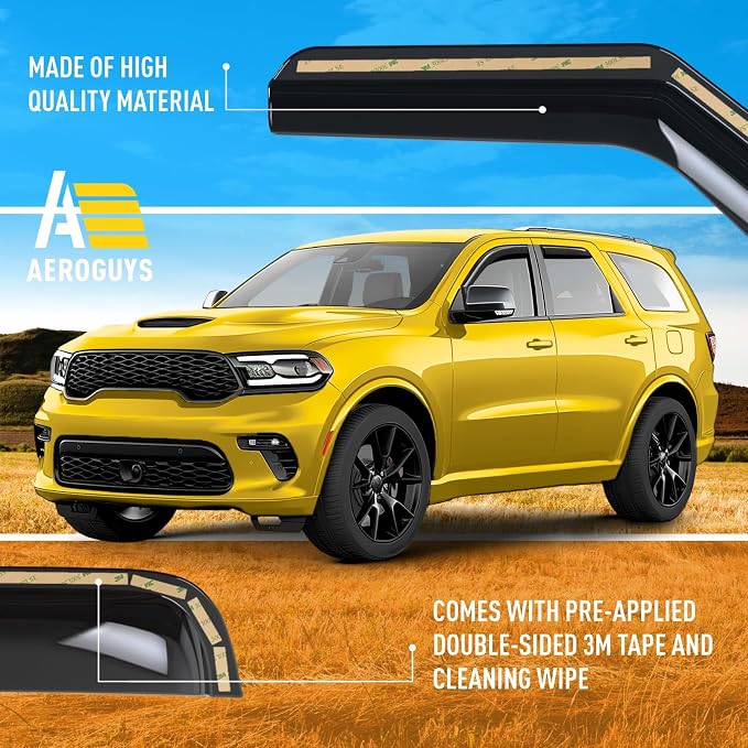 Extra Durable Window Deflectors in-Channel Window Visors Rain Guards Fit - Image 6