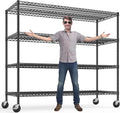REIBII 75.6" H Storage Shelves Wire Shelving Unit by REIBII