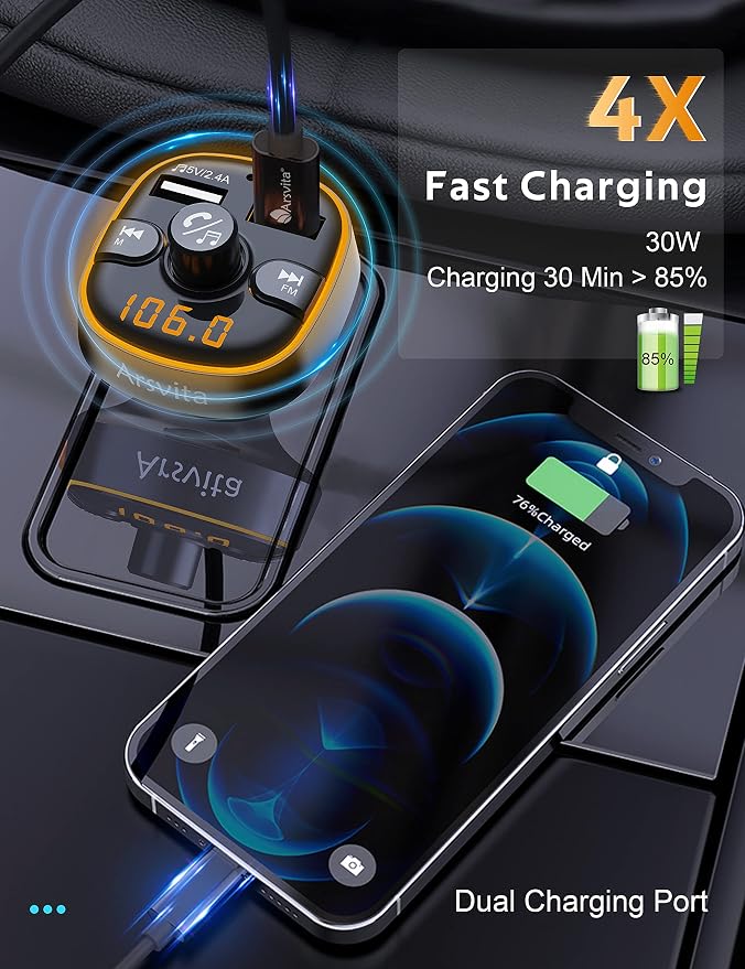 Arsvita Bluetooth FM Transmitter - Image 3