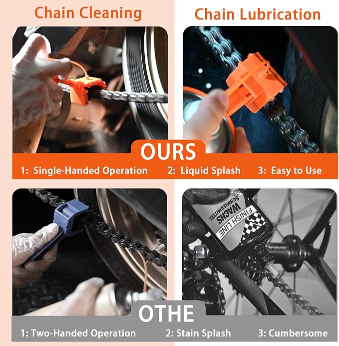 Bluebark Motorcycle Chain Cleaning Kit & Bike Chain Cleanse, Chain Brush & Oiler - Image 7