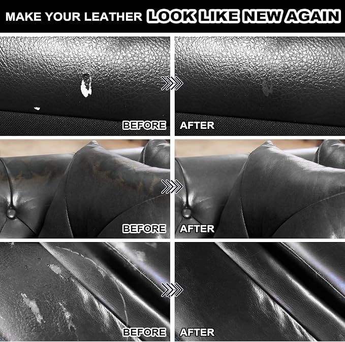STARTSO WORLD Black Leather Repair Kit, Vinyl Repair kit - Image 6