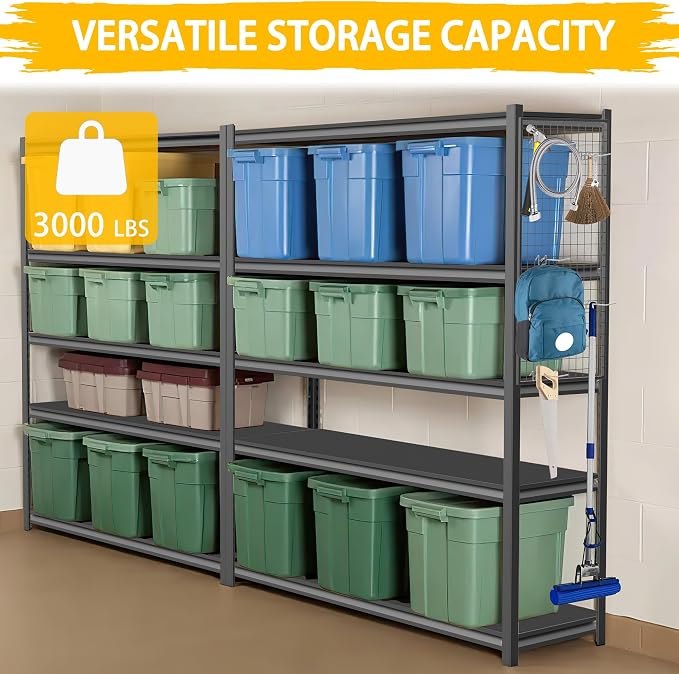 3020LBS Standing Shelf Units 72" H x 48″W x 20" D, Heavy Duty Garage Shelving - Image 6
