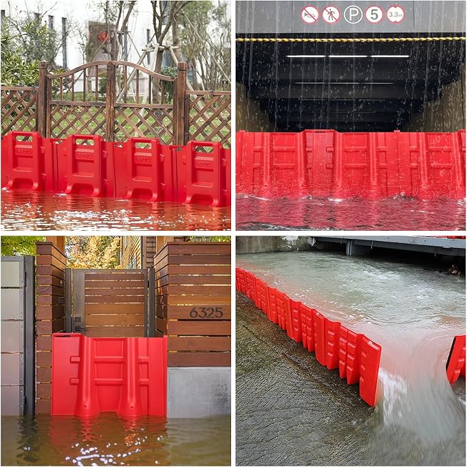 Flood Prevention Barrier, ABS L-Type Baffle Water Barrier Reusable, Door Flood - Image 4