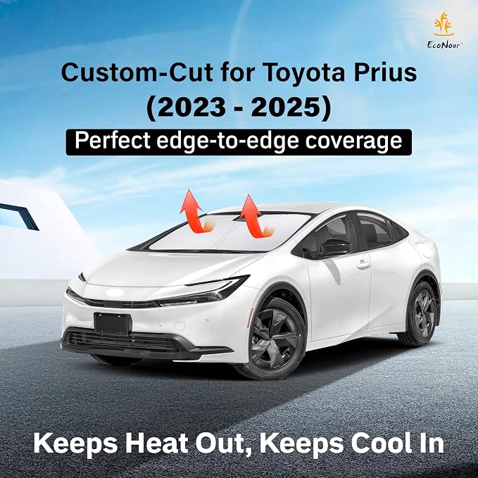 Econour Windshield Sun Shade for Toyota Prius C Accessories 2023-2025 Custom - Image 2