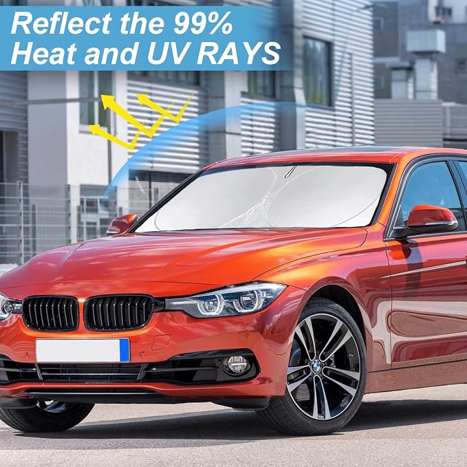 INSAUTO for 2019-2023 2024 2025 BMW 3 Series Car Windshield Sun Shade Sunshade - Image 2