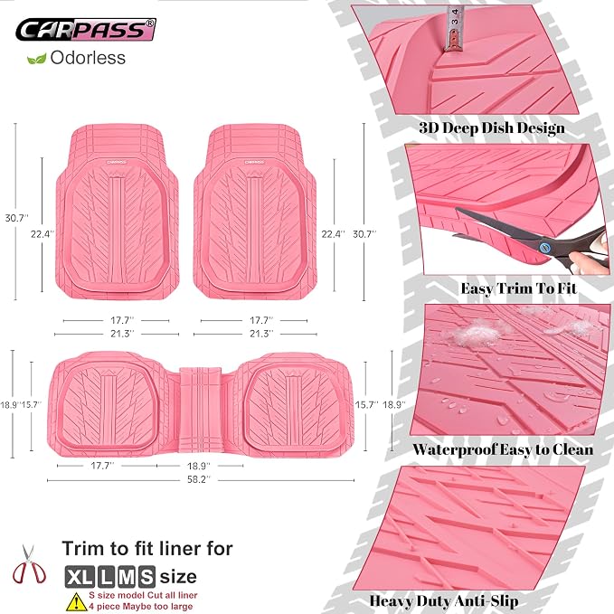 CAR PASS DeepDish Pink Floor Mats - Image 2