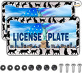License Plate Frames for Women Black and White License Plate Frame for Men by Unknown