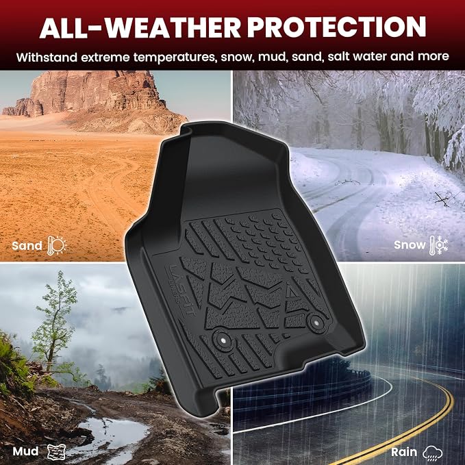 LASFIT Floor Mats 2019-2025 for Chevrolet Silverado/GMC Sierra 1500, 2020-2025 - Image 8