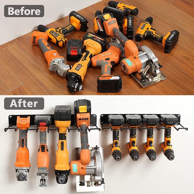 Drill Holder Wall Mount, Power Tool Organizer, Heavy Duty Garage Tool - Image 6