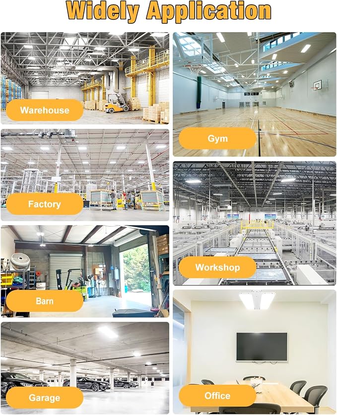 400W LED Linear High Bay Light, 60000LM Linear High Bay Shop Light Commercial - Image 5