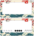 Waves Cherry Blossom License Plate Frames by TQFTPT