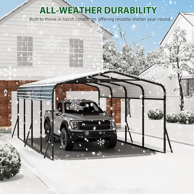 12' x 20' x 8.5' Heavy Duty Metal Carport - Image 7