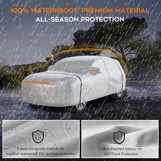 Waterproof SUV Car Cover: 6-Layer Protection from Rain, UV & Dust - Image 3