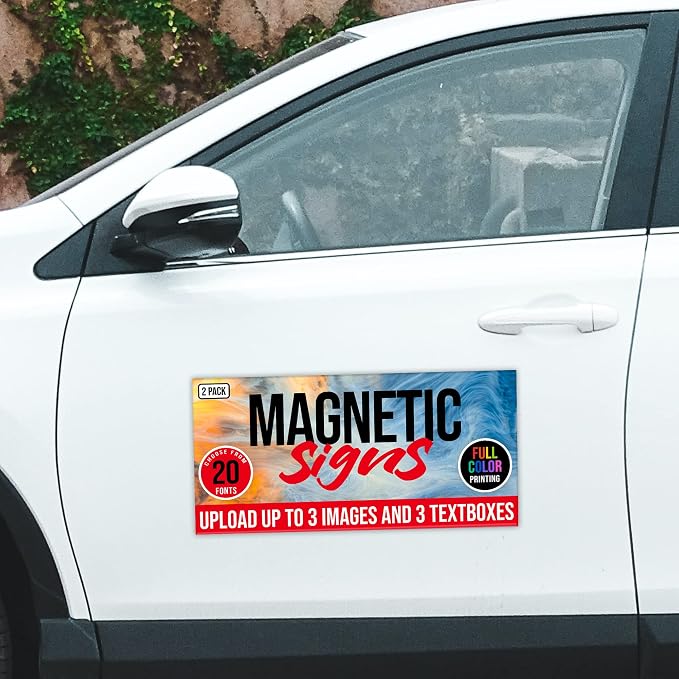 2 Pack, Personalized Magnetic Signs - Image 9