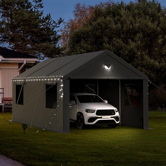 12x20 Carport, Heavy Duty Carport Canopy Garage - Image 5