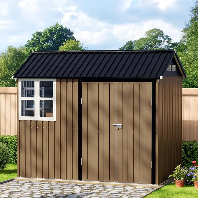 8X6FT Outdoor Steel Storage Shed - Image 7