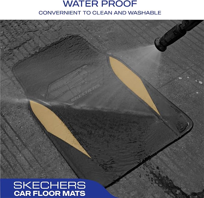 Skechers Car Floor Mats, Waterproof Universal Fit Car Mats, Faux Leather Car - Image 5