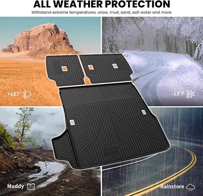 LASFIT Trunk Mat&Backrest Mat for Toyota 4Runner 2025, All Weather TPE Custom - Image 7