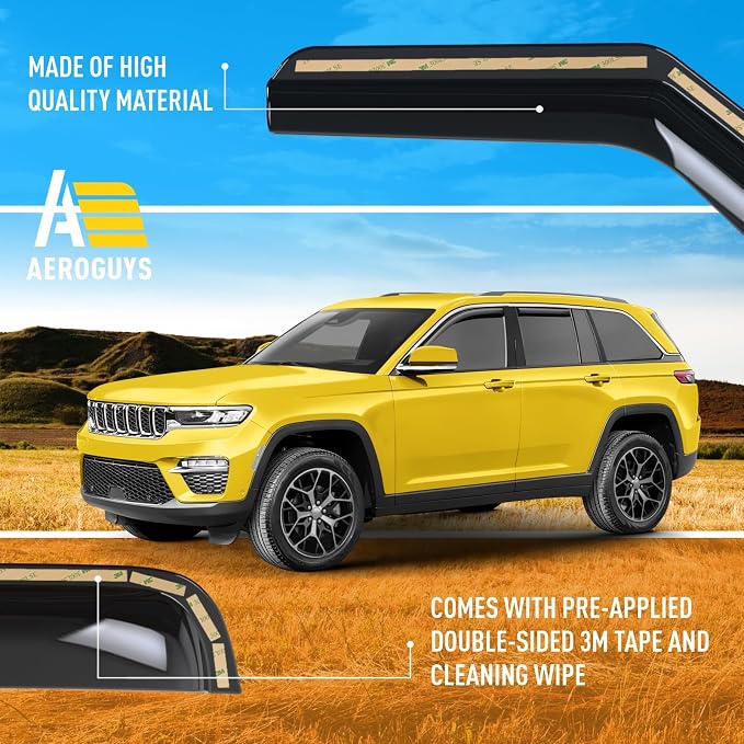 Extra Durable Window Deflectors in-Channel Window Visors Rain Guards Fit - Image 6