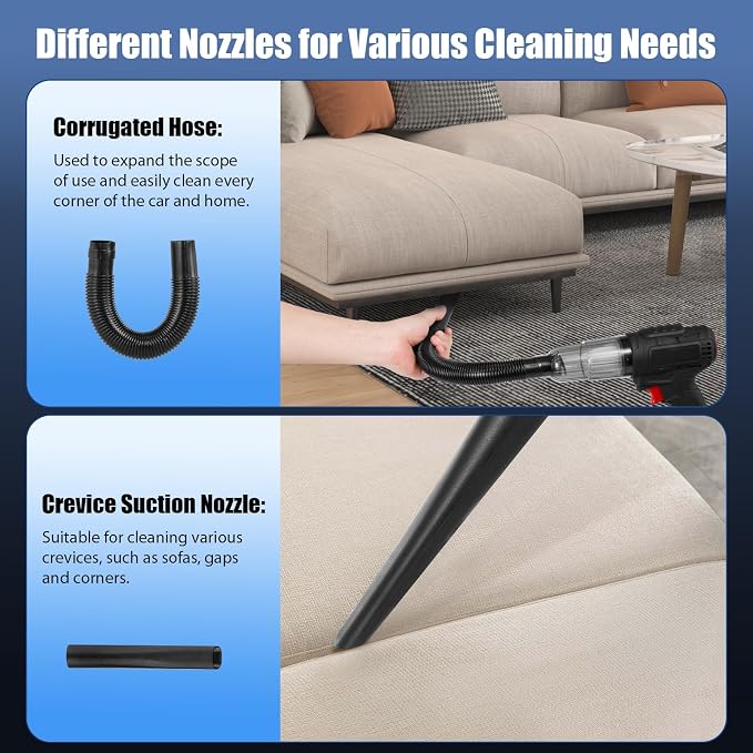 Car Vacuum Cleaner Portable Air Duster 2in1 Brushless Motor 80000 RPM Vacuum - Image 3
