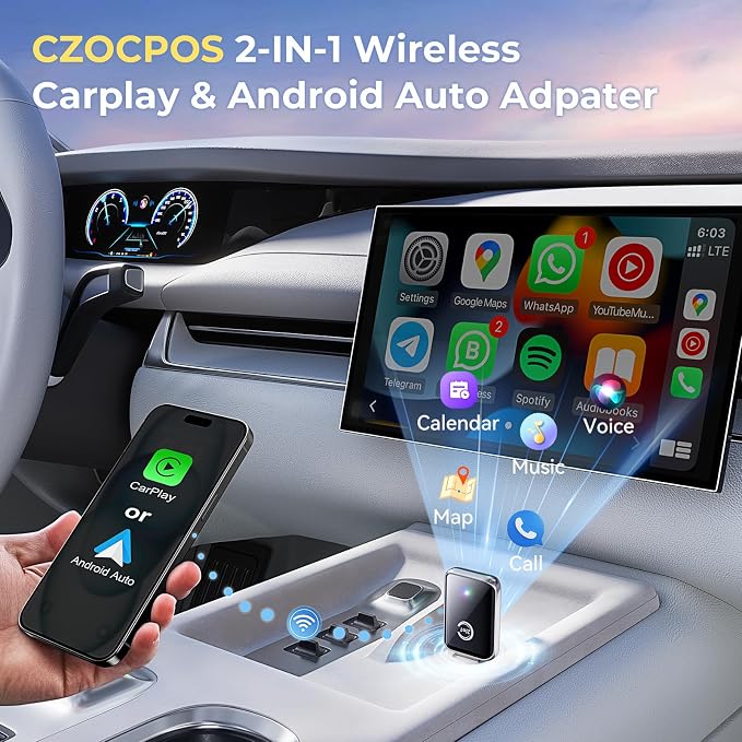 Wireless CarPlay Adapter for iPhone, Convert Wired CarPlay to Wireless - Image 3