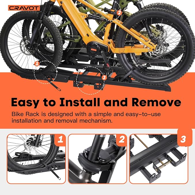CyberRack S3 Ebike Rack, 300 lbs Capacity Foldable Bike Racks - Image 4
