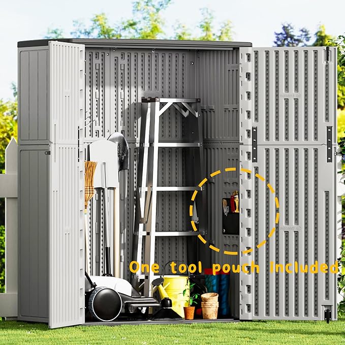 Plastic Outdoor Storage Cabinets, Vertical Sheds&Outdoor Storage - Image 5