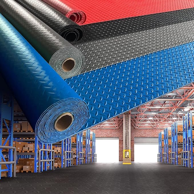 Boshen 5Ft x 12Ft Garage Floor Mat 2.5mm Thickened Rubber Flooring Roll 60sqft - Image 6