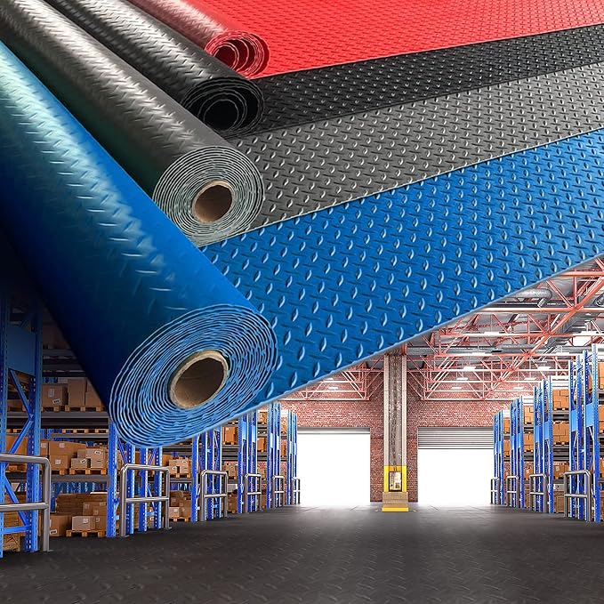 Boshen 5Ft x 12Ft Garage Floor Mat 2.5mm Thickened Rubber Flooring Roll 60sqft - Image 6
