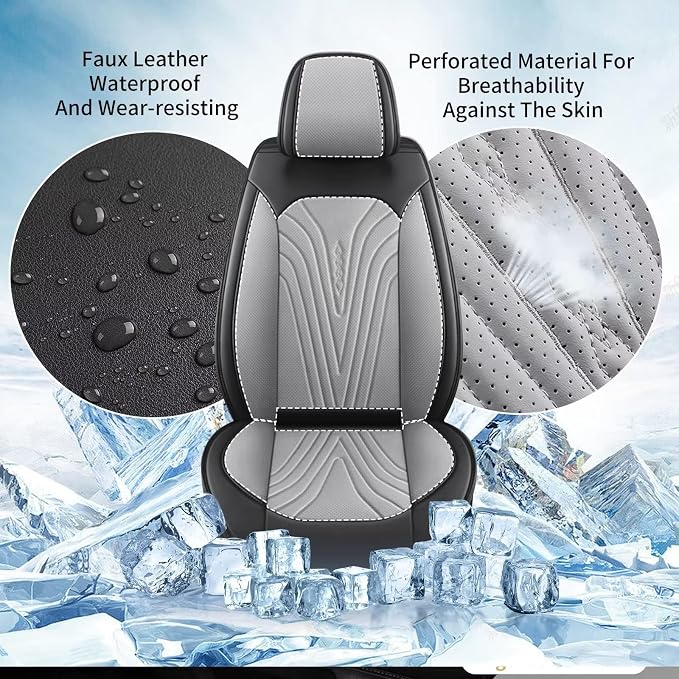 Car Seat Covers Fit for Toyota Camry 2012-2025 Faux Leather Automotive Seat - Image 5