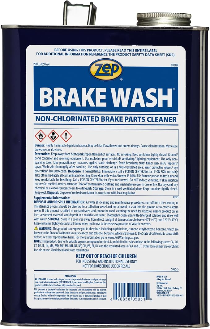 Zep Brake Wash Liquid Non-Chlorinated Parts Cleaner - Image 2