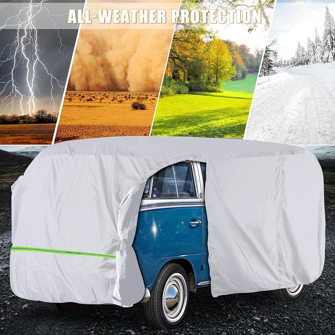 Silver Car Cover Waterproof All Weather Compatible - Image 5