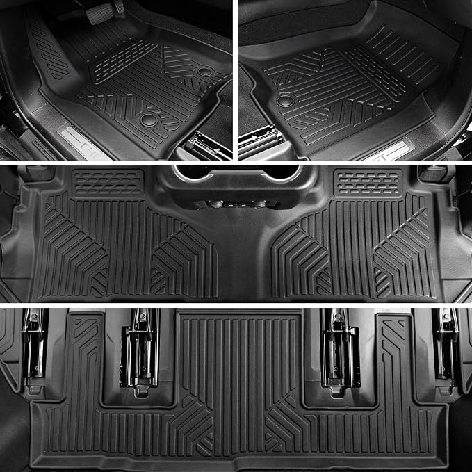 Floor Mats Set for 2021-2025 Chevrolet Chevy Tahoe/GMC Yukon 7 Seats Accessories - Image 4