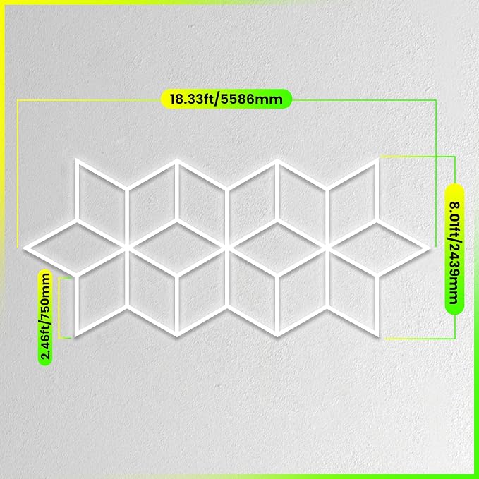 GOSLARLIT LED Garage Light Hexagon, Hexagram Shop Detailing Lights, 6500K - Image 4