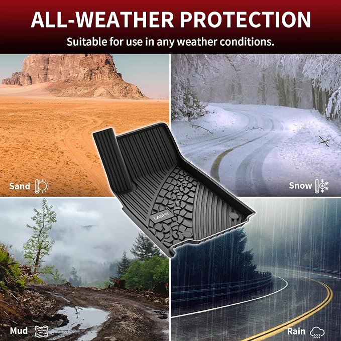 LASFIT Floor Mats for Jeep Grand Cherokee 2022-2025 5-Seat All Weather TPE - Image 4