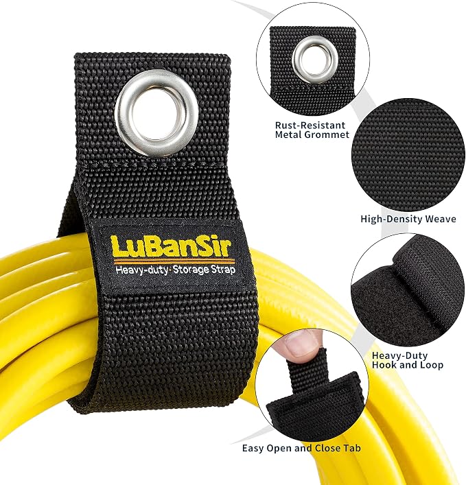 LuBanSir 9 Pack Extension Cord Holder, 17-Inch Extension Cord Storage Strap - Image 3