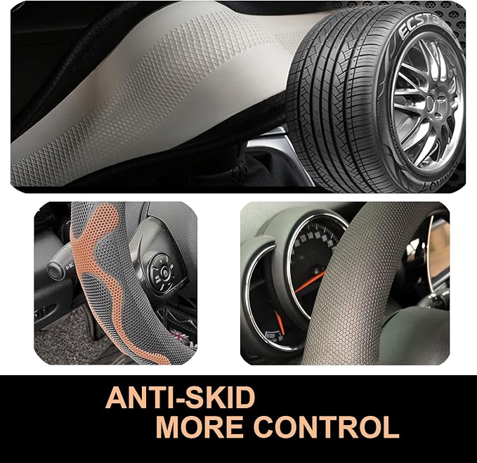 PINCTROT Large Size Comfy Grip Steering Wheel Cover, Anti-Slip Design, - Image 5