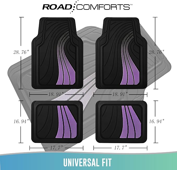 Road Comforts Car Floor Mats Full Set – Front & Rear Car Floor Mats - Image 5